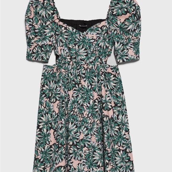 ZARA PRINTED POPLIN MIDI DRESS XL - Picture 15 of 15